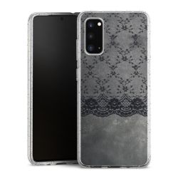Silikon Glitter Case transparent-silber