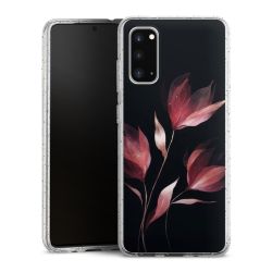 Silikon Glitter Case transparent-silber