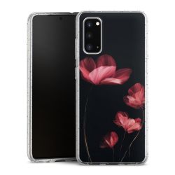 Silikon Glitter Case transparent-silber