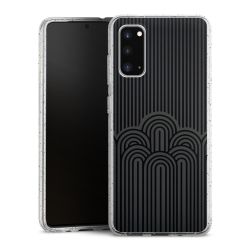 Silikon Glitter Case transparent-silber