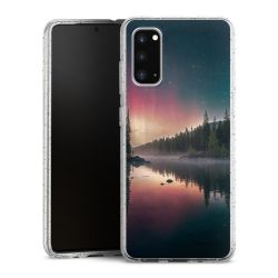 Silikon Glitter Case transparent-silber