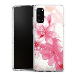 Silikon Glitter Case transparent-silber