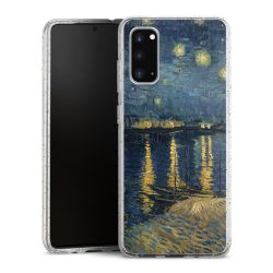 Silikon Glitter Case transparent-silber
