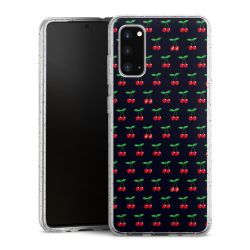 Silikon Glitter Case transparent-silber