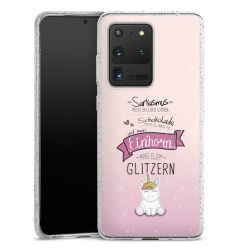 Silikon Glitter Case transparent-silber