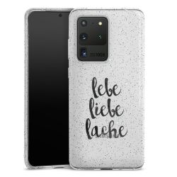 Silikon Glitter Case transparent-silber