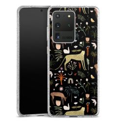 Silikon Glitter Case transparent-silber