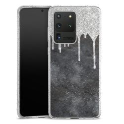 Silicone Glitter Case silver glitter