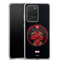 Silikon Glitter Case transparent-silber