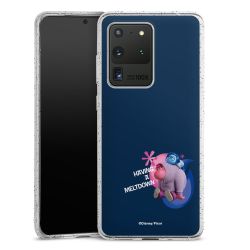 Silikon Glitter Case transparent-silber