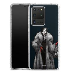 Silikon Glitter Case transparent-silber