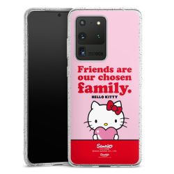 Silikon Glitter Case transparent-silber