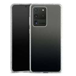 Silikon Glitter Case transparent-silber