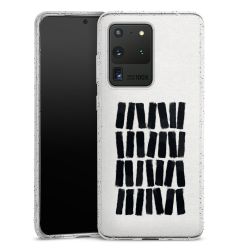 Silikon Glitter Case transparent-silber