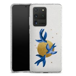 Silikon Glitter Case transparent-silber