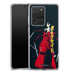 Silikon Glitter Case transparent-silber