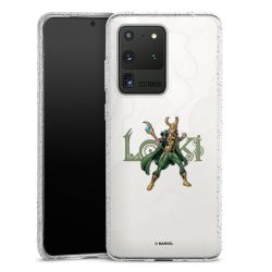 Silikon Glitter Case transparent-silber