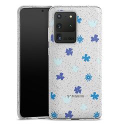 Silikon Glitter Case transparent-silber