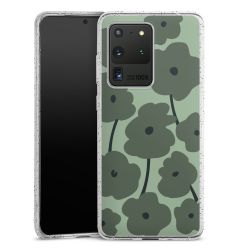 Silikon Glitter Case transparent-silber