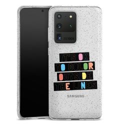 Silikon Glitter Case transparent-silber