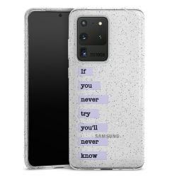 Silikon Glitter Case transparent-silber