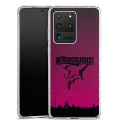 Silikon Glitter Case transparent-silber