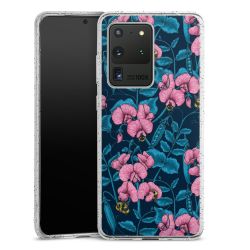 Silikon Glitter Case transparent-silber