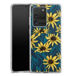 Silikon Glitter Case transparent-silber