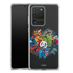 Silikon Glitter Case transparent-silber