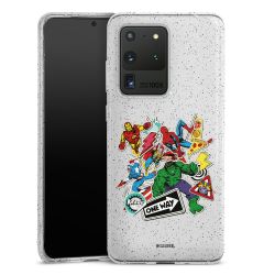 Silikon Glitter Case transparent-silber