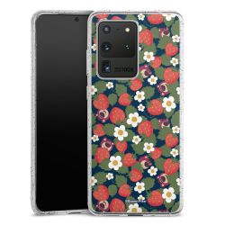 Silikon Glitter Case transparent-silber