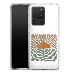 Silikon Glitter Case transparent-silber