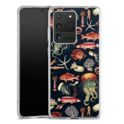 Silikon Glitter Case transparent-silber