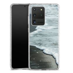 Silikon Glitter Case transparent-silber