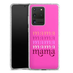 Silikon Glitter Case transparent-silber