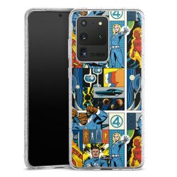 Silikon Glitter Case transparent-silber