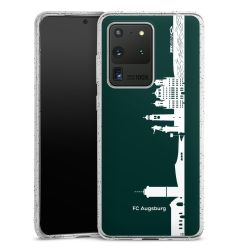 Silikon Glitter Case transparent-silber