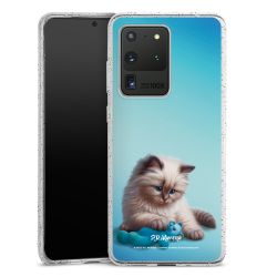 Silikon Glitter Case transparent-silber