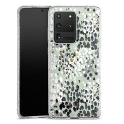 Silikon Glitter Case transparent-silber