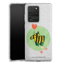 Silikon Glitter Case transparent-silber