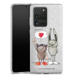 Silikon Glitter Case transparent-silber