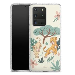 Silikon Glitter Case transparent-silber