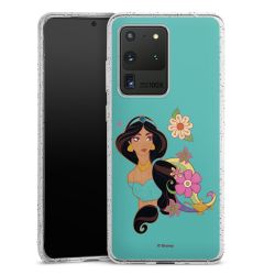 Silikon Glitter Case transparent-silber