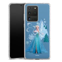 Silikon Glitter Case transparent-silber