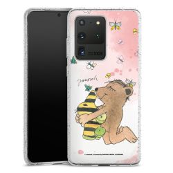 Silikon Glitter Case transparent-silber