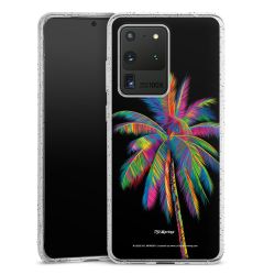 Silikon Glitter Case transparent-silber