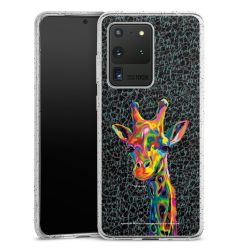 Silikon Glitter Case transparent-silber