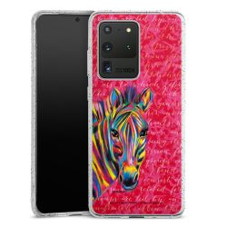 Silikon Glitter Case transparent-silber