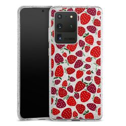 Silikon Glitter Case transparent-silber