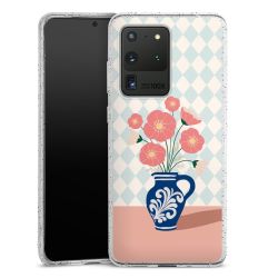 Silikon Glitter Case transparent-silber